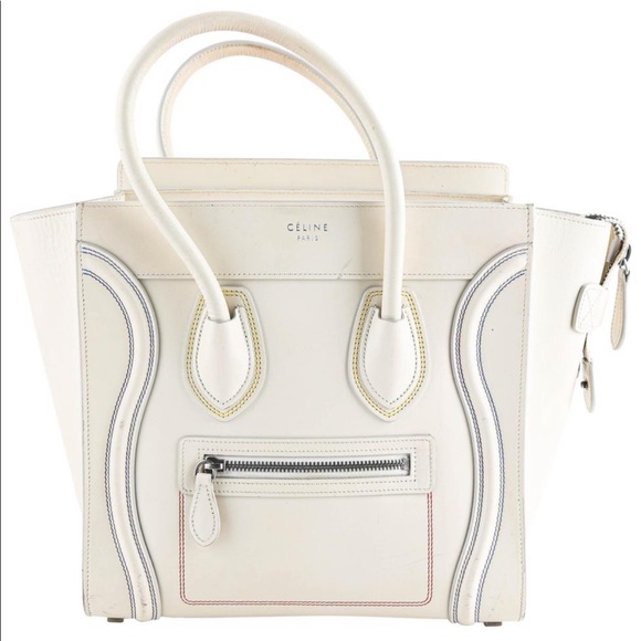 Celine Handbags - CELINE Multicolor Double Stitching Micro Luggage